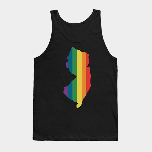 New Jersey State Rainbow Tank Top by n23tees